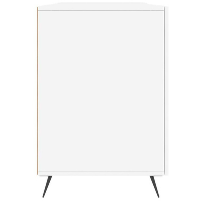 vidaXL Biurko białe z połyskiem, 140x50x75 cm, materiał drewnopochodny model standard