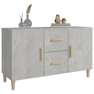 Komoda, szarość betonu, 100x36x60 cm, materiał drewnopochodny vidaXL
