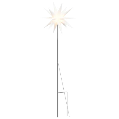 Ozdoba świetlna LED na kołku, składana, biała, 57 cm