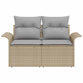 Sofa Ogrodowa z poduszką Beżowy 141 x 62 x 69cm polirattan