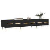 vidaXL Szafka pod TV, czarna, 150x36x30 cm, materiał drewnopochodny