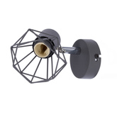 Kinkiet szary druciany pojedynczy 1X40W E14 Verve 91-60969