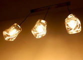 Lampa wisząca czarna/bursztynowa listwa 3xE27 Felis 33-00187