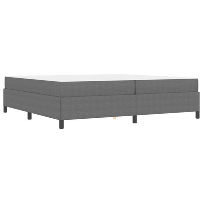 Ramka łóżka z materacem Jasnoszary 200 x 200 cm tkanina