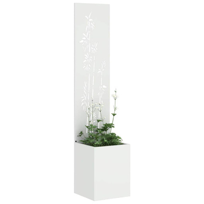 Ekran zapewniający prywatność w ogrodzie Biały 32 x 150 cm