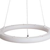 Lampa Wisząca ring 48W ?50cm Nowoczesna Biała Abruzzo Bellissima