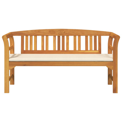 Ławka Różana 157 x 46 x 82,5 cm Lite Drewno Akacji kremowobiały