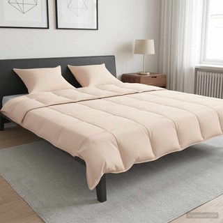 Zestaw kołder 2 szt. 260 x 240 cm Na wszystkie sezony Beżowy