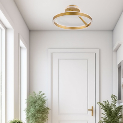 RINEUS lampa sufitowa złoty 20W LED kryształki bezbarwne  ŚREDNICA 40CM