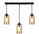 Lampa wisząca listwa czarno/brązowa 3xE27 Bistro 33-00545