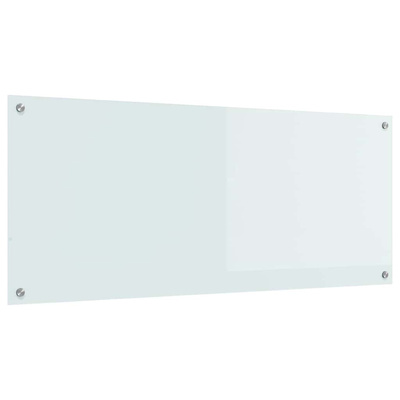 Panel kuchenny Biały 120 x 50 cm szkło hartowane