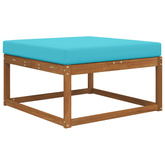 Poduszka do sofy na zewnątrz Turkusowy 80 x 80 x 8 cm Poliester