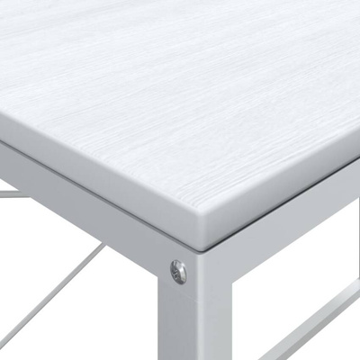 vidaXL Biurko komputerowe, białe 110x60x70 cm, materiał drewnopochodny