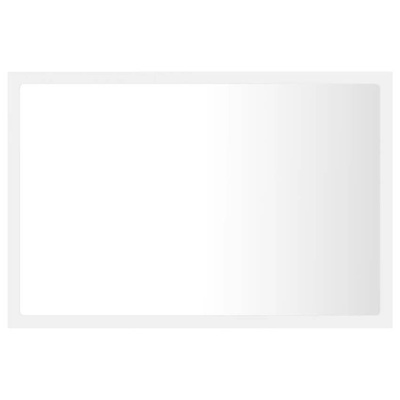 vidaXL Lustro łazienkowe z LED, białe, 60x8,5x37 cm, akryl