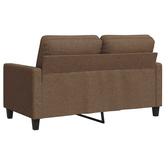 Sofa 2-osobowa, brązowa, 120 cm, tapicerowana tkaniną