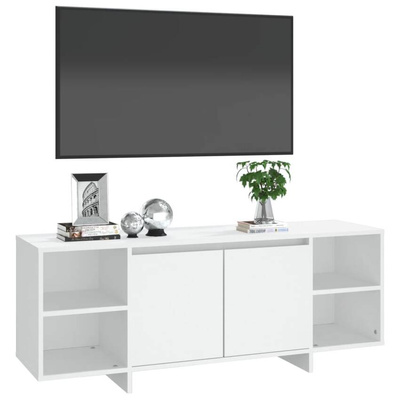 vidaXL Szafka pod TV, biała, 130x35x50 cm, płyta wiórowa