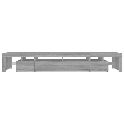 vidaXL Szafka pod TV z oświetleniem LED szary dąb sonoma 260x36,5x40cm