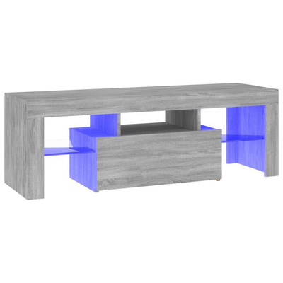 vidaXL Szafka pod TV z LED, szary dąb sonoma, 120x35x40 cm