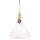 Industrialna lampa wisząca, 25 W, biała, okrągła, 30 cm, E27