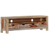 vidaXL Szafka pod TV z litego drewna sheesham, 130 x 30 x 40 cm