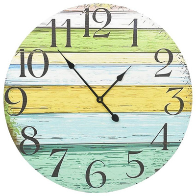 vidaXL Zegar ścienny, wielokolorowy, 60 cm, MDF