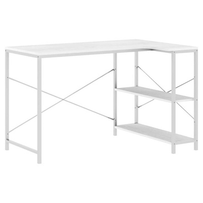 vidaXL Biurko komputerowe, białe 110x72x70 cm, materiał drewnopochodny