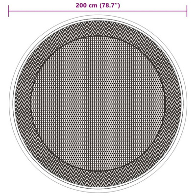 Dywan na zewnątrz, zielony, ?200 cm, PP vidaXL