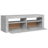vidaXL Szafka pod TV z oświetleniem LED, szarość betonu, 120x35x40 cm