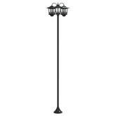 Lampion z 3 głowicami Czarny 16 x 16 x 187 cm Aluminium i ABS