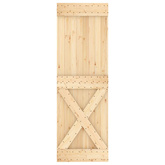 Drzwi przesuwne Naturalny i czarny 70 x 210 cm
