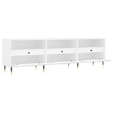 vidaXL Szafka pod TV, biała, 150x30x44,5 cm, materiał drewnopochodny wariant 5