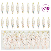 Świąteczna kula w spiralnym kształcie 40 pcs szampański