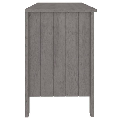 vidaXL Biurko HAMAR, jasnoszare, 113x50x75 cm, lite drewno sosnowe