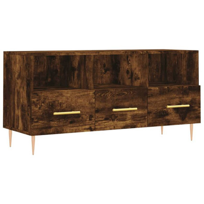 vidaXL Szafka pod TV, przydymiony dąb, 102x36x50 cm wariant 6