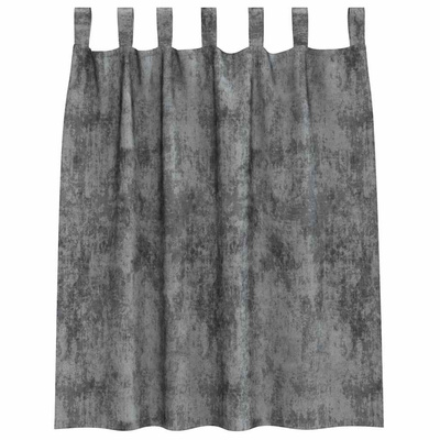 Zasłony z weluru z zasłonami 2 pcs Szary 140 x 140 cm Aksamit