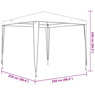 Namiot imprezowy, 2,5x2,5 m, antracytowy, 90 g/m?