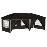 Namiot imprezowy rozkładany 575 x 288 x 245 cm Czarny