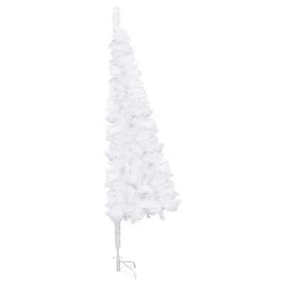 Sztuczna choinka narożna, biała, 240 cm, PVC