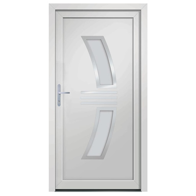 Drzwi wejściowe, białe, 108x208 cm, PVC vidaXL