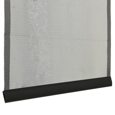 Moskitiera na drzwi, 10-panelowa, czarna, 240x240 cm