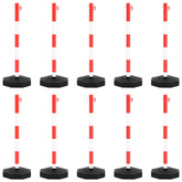 Zestaw słupków z 10-metrowym, plastikowym łańcuchem