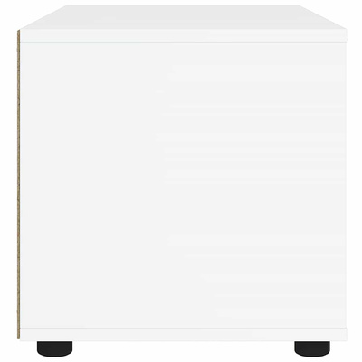 Szafka pod TV "VISNES" Biała 100x40x38 cm Drewno klejone