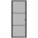 Drzwi wewnętrzne, 83x201,5 cm, czarne, matowe szkło i aluminium