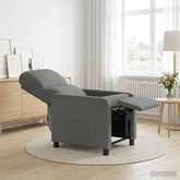 Fotel recliner ciemnoszary Poliester