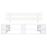 Ogrodowa ławka z palet, drewno, biała