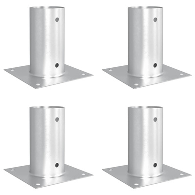 Okrągły kotwicy gruntowej 4 pcs srebrny 15 x 15 x 15 cm Metal
