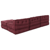 Modularna jednostka sofy 4 pcs Bordowy tkanina
