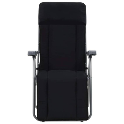 vidaXL Składane krzesła ogrodowe z poduszkami, 2 szt., czarne