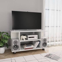 vidaXL Szafka pod TV, wysoki połysk, biała, 80x40x45 cm