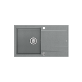 EVAN 111 GraniteQ zlewozmywak z syfonem Push 2 Open 1-komorowy z/o (860x500x210) silver stone / elementy stalowe
